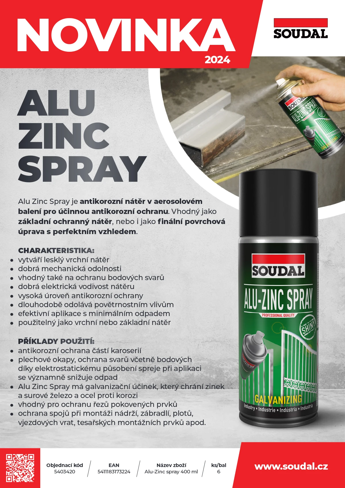 Novinka A4 2024 ALU ZINC SPRAY