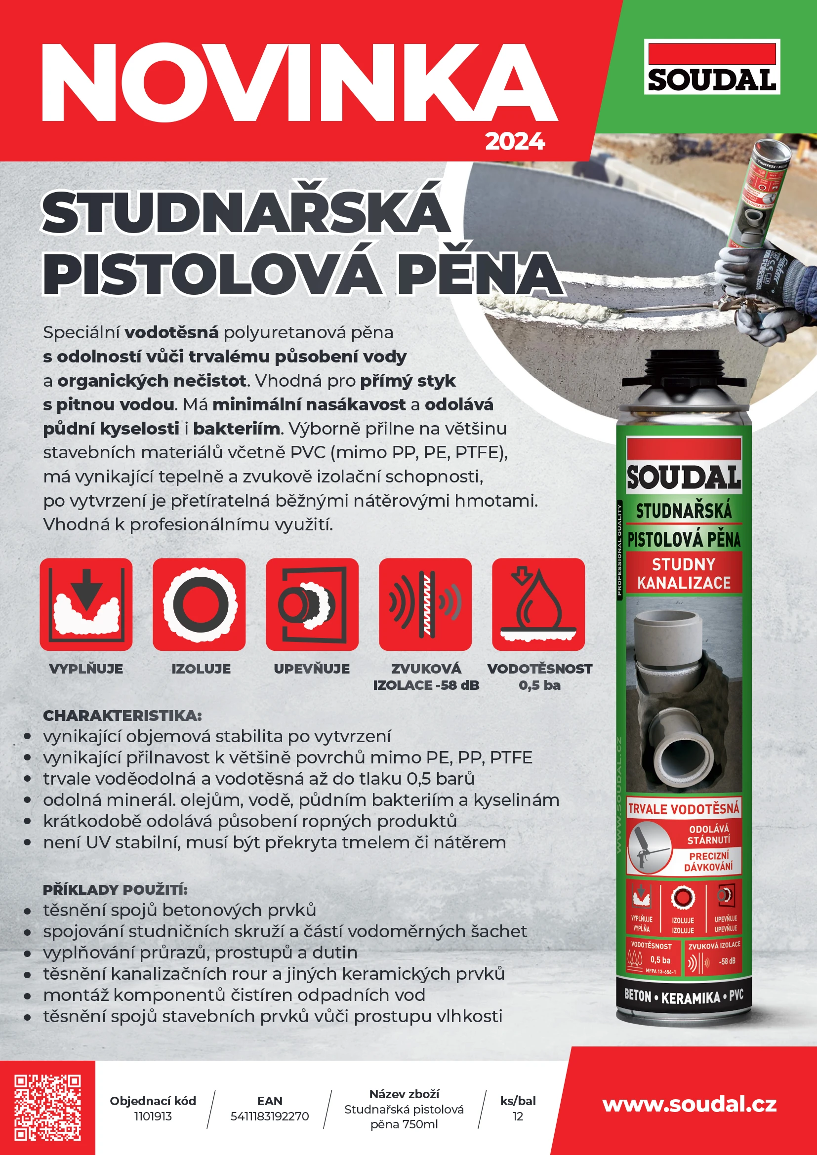 Novinka A4 2024 Studnarska pistolova pena 750ml
