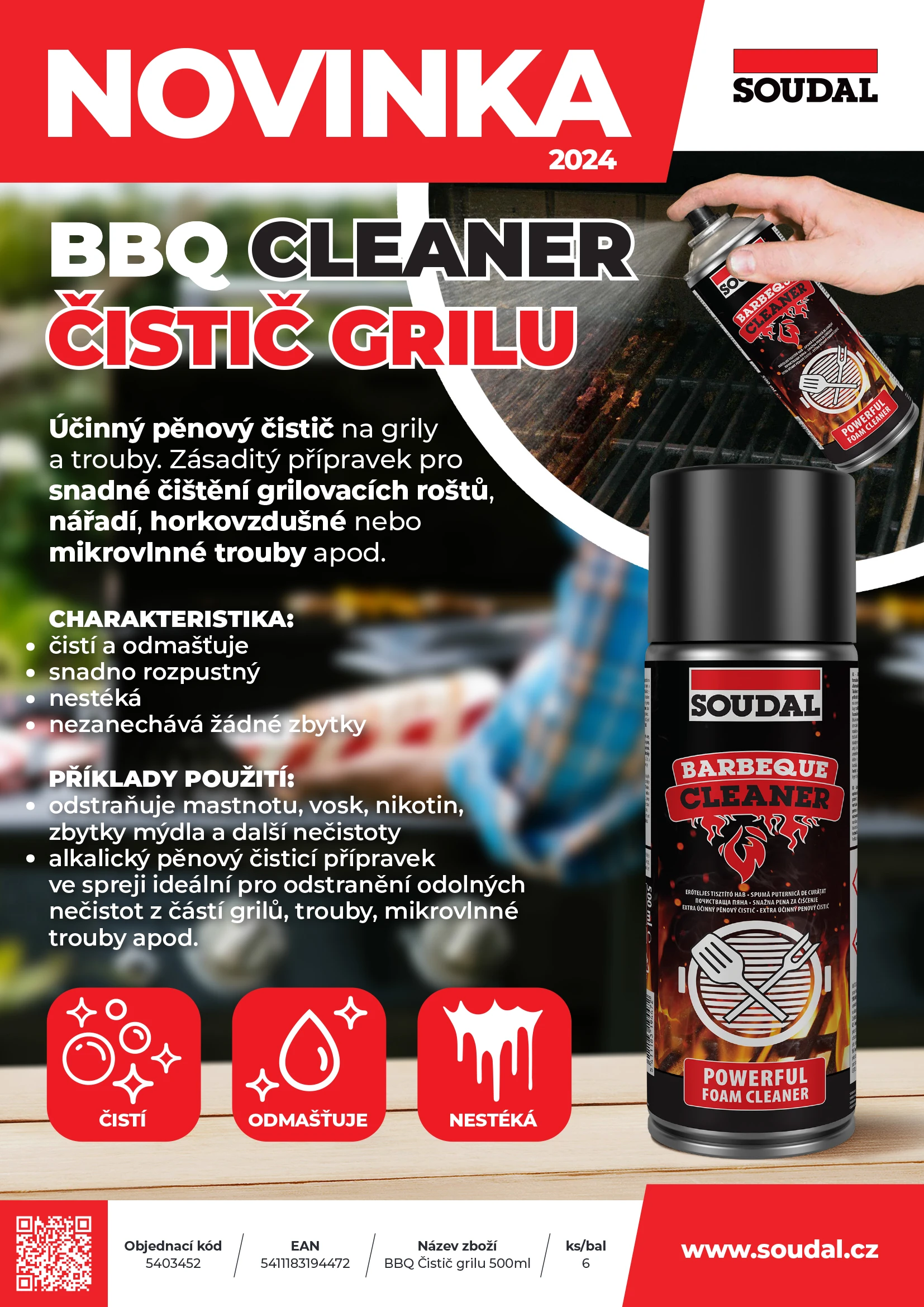Novinka A4 BBQ Cleaner