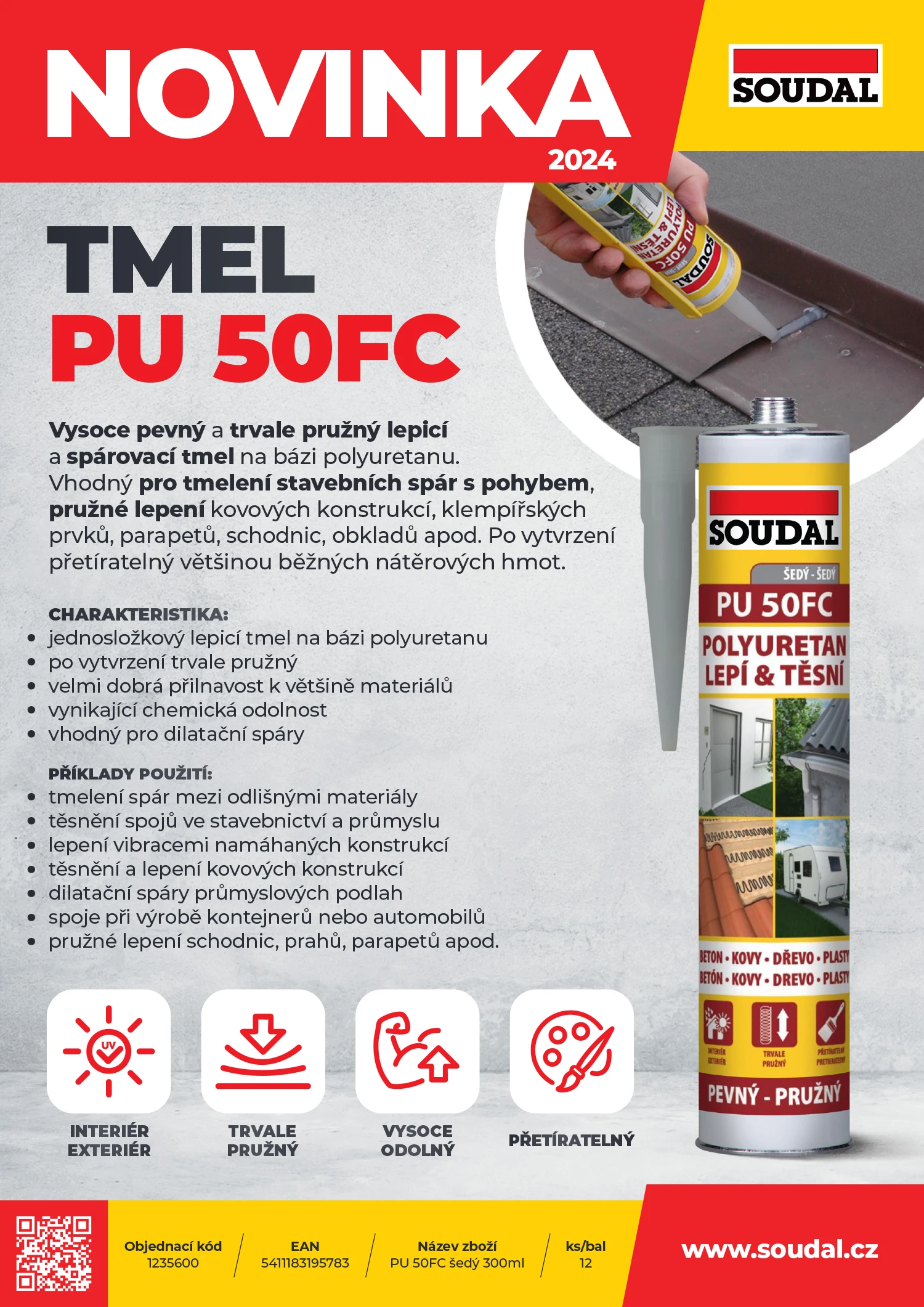 Novinka A4 Tmel PU 50FC