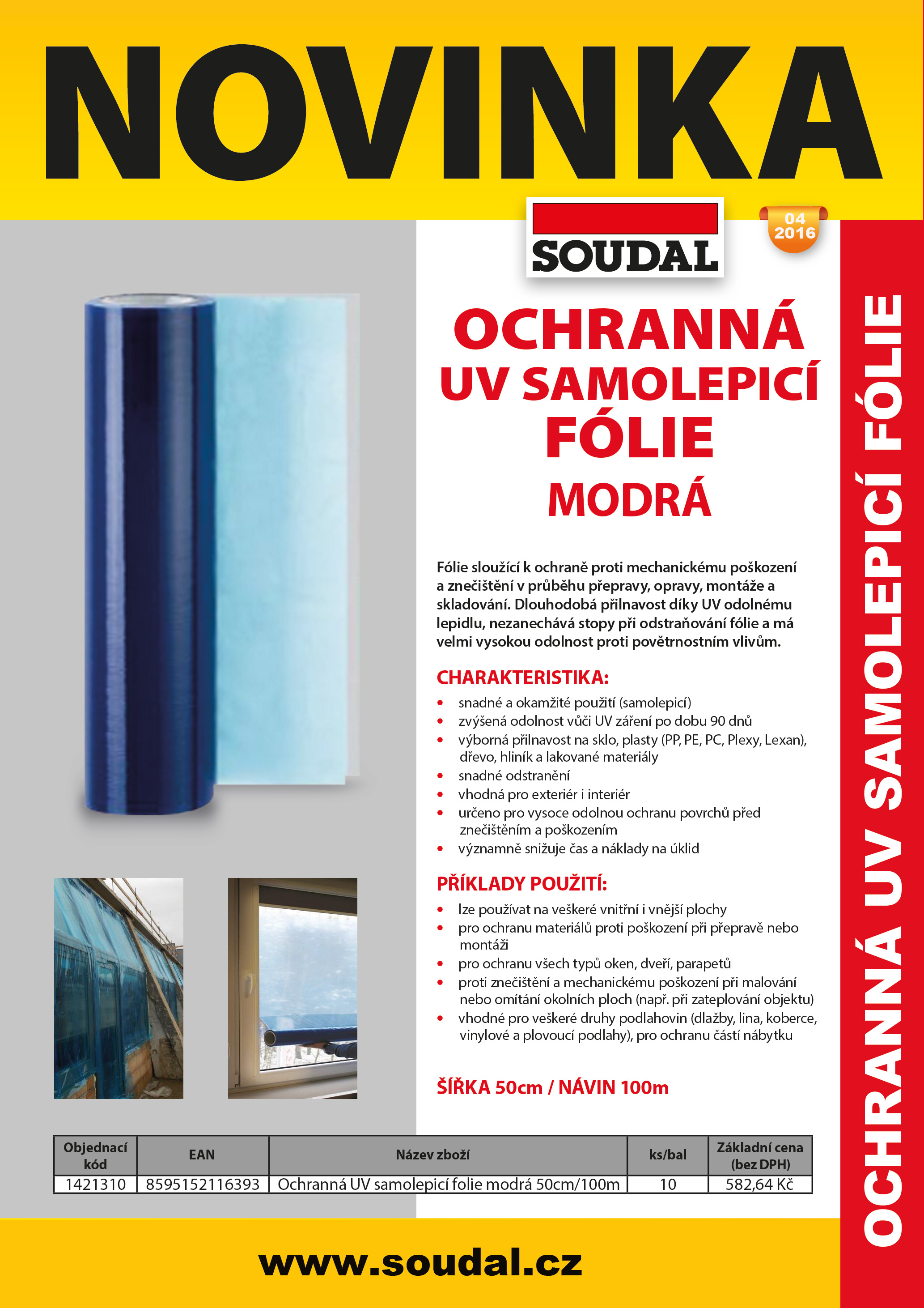 6069-ochranna-uv-samolepici-folie-modra Ochranná UV samolepicí fólie | SOUDAL