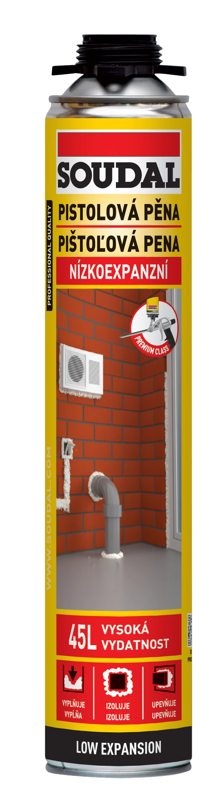 PISTOLOVA_PENA_NIZKOEXPANZNI_VIZ_2208 Pistolov&aacute; pěna N&iacute;zkoexpanzn&iacute; | SOUDAL