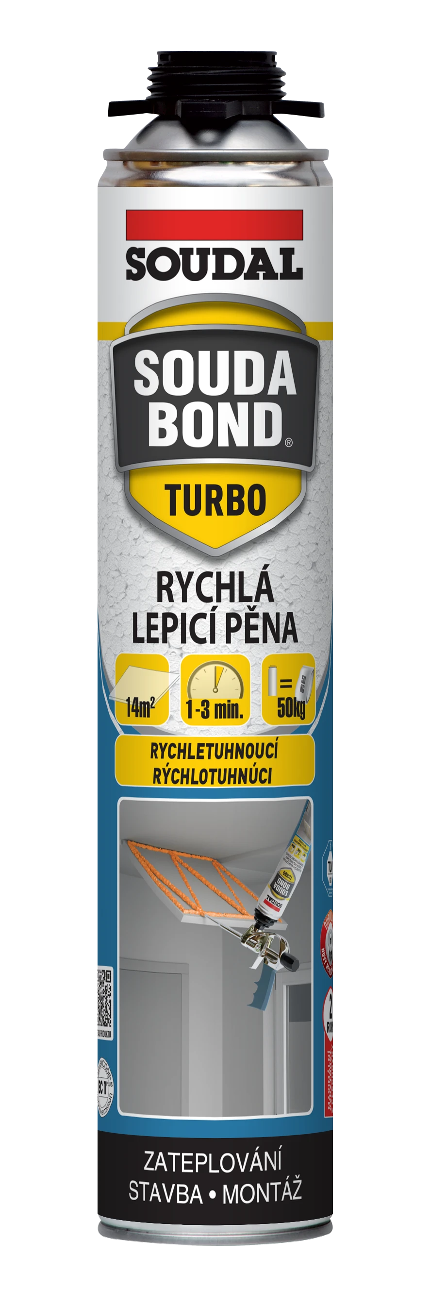 SOUDABOND_EASY_TURBO_PISTOLOVA_750ML_VIZ_2601_ß Lepení cihel a izolačních panelů - SOUDABOND TURBO