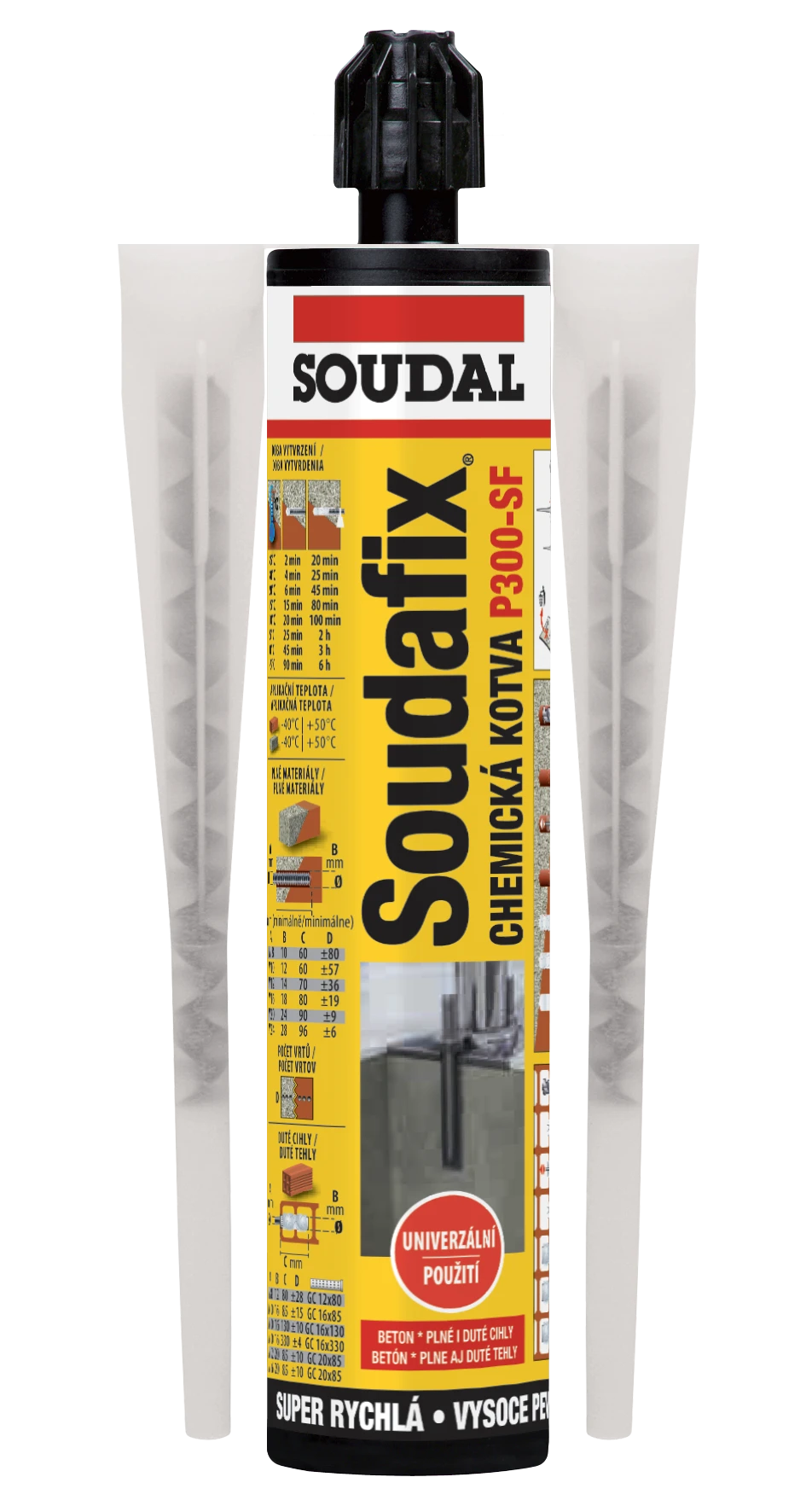 SOUDAFIX_P300-SF_300ML_VIZ_2406 Pistole CG-COX11 chemická kotva 380 | SOUDAL